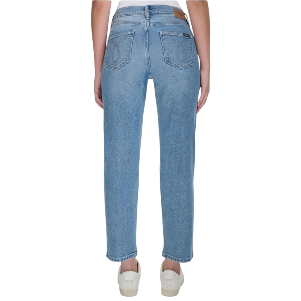 NWT Calvin Klein Women's Size 14 High Rise Straight Leg Light Blue Jeans - Picture 4 of 8